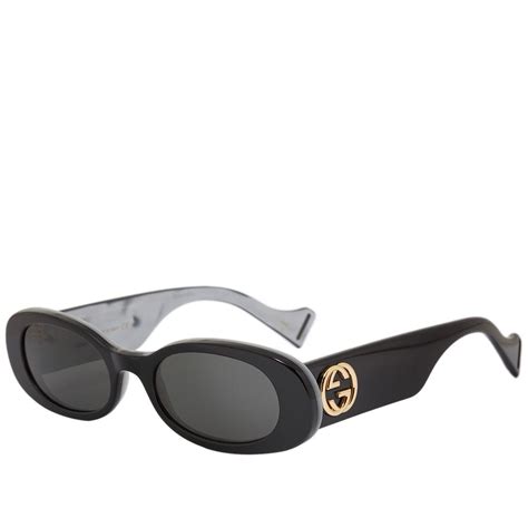 gucci gg0517s|Gucci Grey Oval Ladies Sunglasses GG0517S 001 52 .